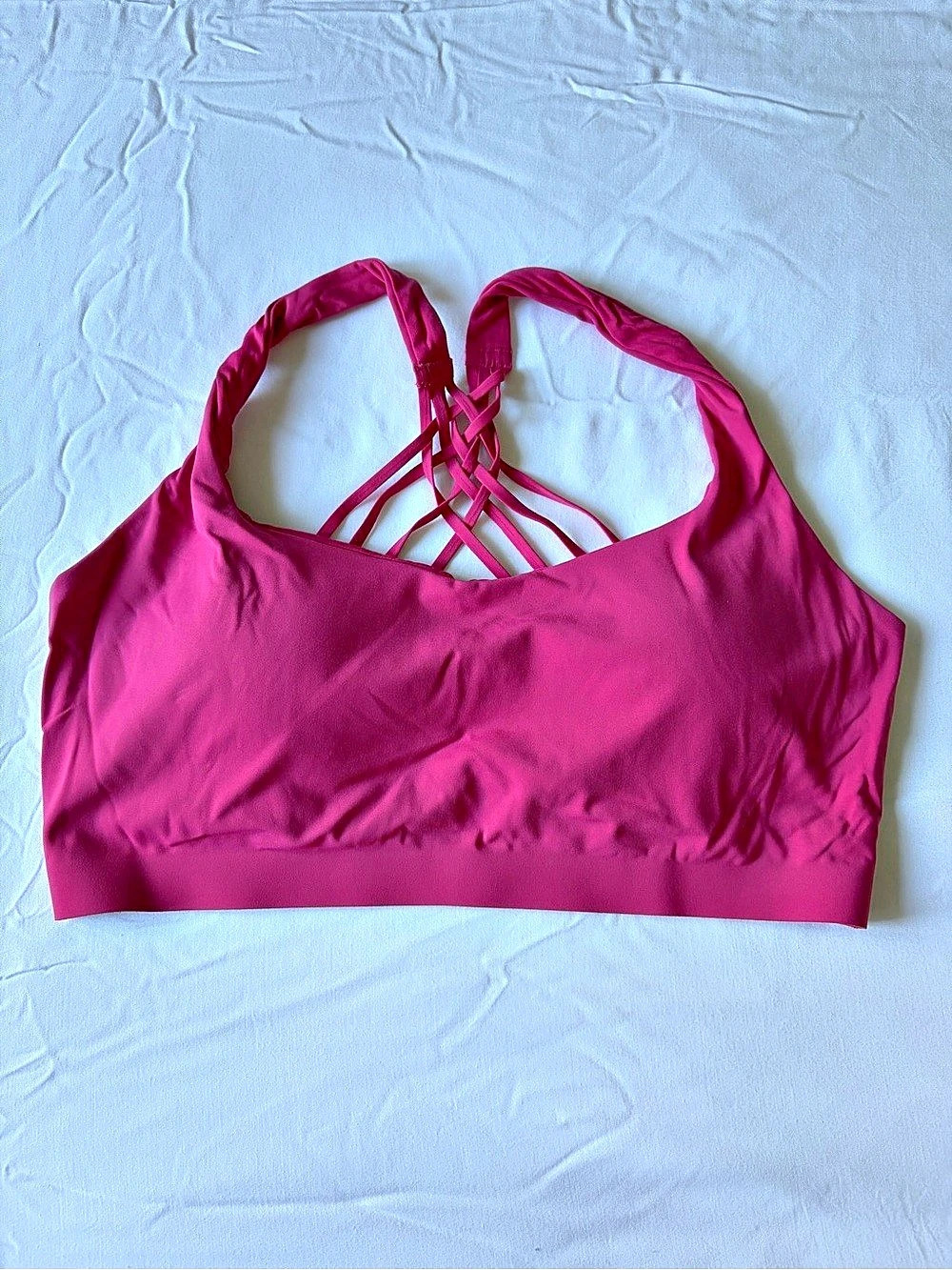 lululemon  Pink FlexyFlex Strappy Sports Bra C/D cup